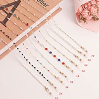 Chaîne de lunettes en perles et cristaux, style masque, bijoux européens et américains, colliers tendance, directement du fabricant