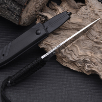 Couteau à lame fixe en acier inoxydable 3Cr13, manche en acier, étui en ABS, vente en gros, couteau utilitaire d'extérieur, camping, chasse, EDC