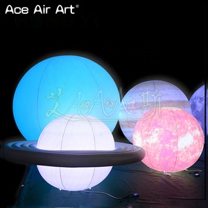 Globos Inflables LED Personalizados con Forma de Planeta, Esferas Inflables Brillantes con Impresión Digital para Decoración de Escenarios de Eventos y Festivales al Aire Libre - Product Image 2