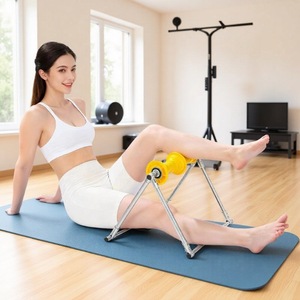 Masseur de jambes avec rouleaux circulaires en ABS jaune pour amincir les cuisses et les mollets, usage domestique - Product Image 1