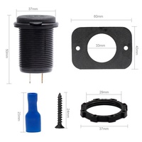 12V 24V 36W Carga rápida Toma de corriente USB dual Aluminio QC 3,0 Cargador de coche con voltímetro