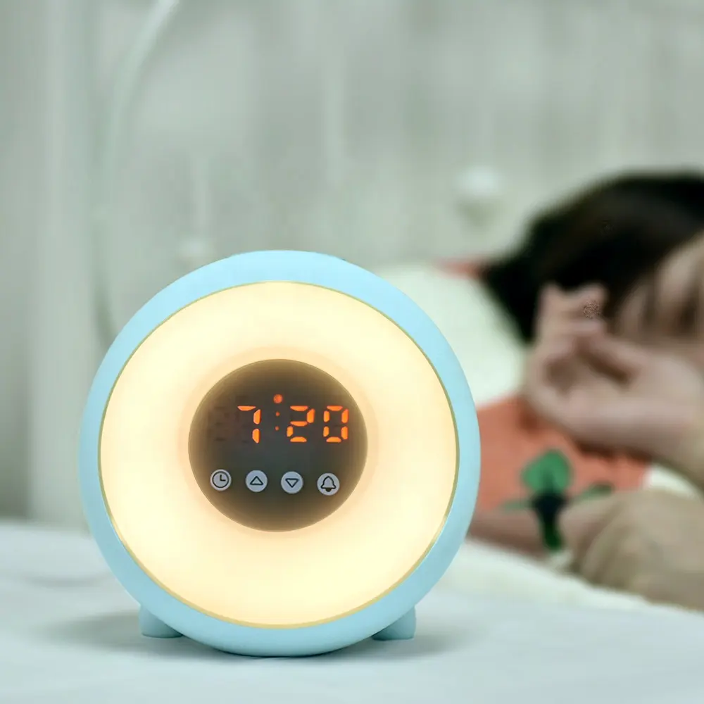 Hot sale online Kids wake up light Sunrise Digital alarm clock with night light