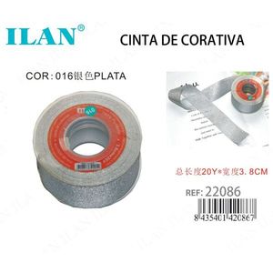 Il nastro metallico argentato 3,8 cm x 18,29 m decorativo per lavori artigianali - Product Image 1