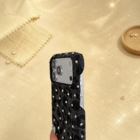 Étuis de téléphone de luxe antichoc en denim et strass pour iPhones