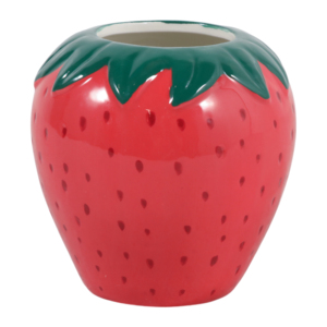 Portapenne in Ceramica a Forma di Fragola, Piccolo Organizzatore da Scrivania per Ufficio e Decorazione del Posto di Lavoro - Product Image 4