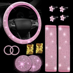 Protector Universal para <span class=keywords><strong>Volante</strong></span> de Coche, Brillante, <span class=keywords><strong>con</strong></span> Cristales de Imitación, Diamantes, para Mujer - Product Image 1