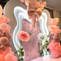 Arc de couleur personnalisé ouvert spécial 3D combinaison de toile de fond incurvée toile de fond de scène de mariage douche nuptiale