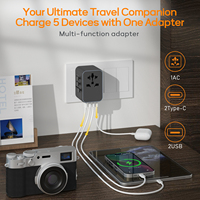 Adaptador de Viaje Universal 2026, Superventas, PD 35W, de EE. UU. a Europa, Reino Unido, Australia, Asia y Todo el Mundo, con Tomas de Corriente Alterna