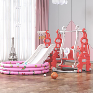 Ensemble de toboggan coloré pour enfants en plastique, facile à assembler, avec piscine à balles, pour aire de jeux intérieure - Product Image 2