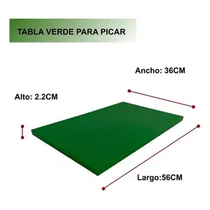 Planche à découper en plastique vert Shorbull, épaisseur 4 cm, rectangulaire, durable, facile à nettoyer, passe au lave-vaisselle, bloc de découpe pour la cuisine, pour la maison - Product Image 3