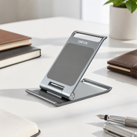 Support de téléphone de bureau réglable en alliage d'aluminium Oryix LX1, pliable, portable, dissipateur de chaleur, antidérapant, pour smartphone et tablette