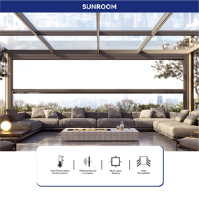 عزل حراري توفير الطاقة شعبية حديقة في الهواء الطلق الزجاج SunRoom منزل صغير مشمس أشعة الشمس Sunroom الزجاج SunRoom Sunroom - Product Image 5