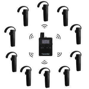 Guía turístico inalámbrico Auriculares Carga USB Radio móvil de mano 4G Transmisión digital FM Micrófono de intercomunicación de banda de aire personalizado - Product Image 6