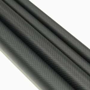 Grote diameter koolstofvezelbuis op maat gemaakte 3K koolstofvezelpijp voor ED metaaldetector paal schacht - Product Image 1