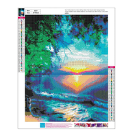 Peinture de diamant personnalisée à faire soi-même, Kits de plage de paysages, perceuse complète 5D