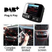 Farbdisplay RDS Preset 60 Lieblings stationen Freisprech-Anruf kits FM-Sender DAB-Digitalradio empfänger im Auto-DAB-Adapter
