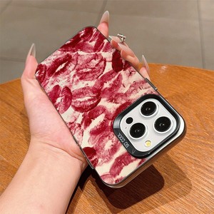 Coque de téléphone magnétique tendance avec imprimé lèvres rouges <span class=keywords><strong>sexy</strong></span>, compatible avec les modèles 17, 16, 14, 13, 11, 12, 15 Pro, <span class=keywords><strong>X</strong></span>, XR, XS Plus, <span class=keywords><strong>SE</strong></span>, en TPU souple, fabrication OEM. - Product Image 2