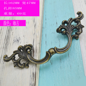 Furniture Handle Zinc Alloy Chinese Style Bow Shape Cabinet <b>Door</b> Hardware Durable 162mm <b>White</b> Painted - Product Image 2