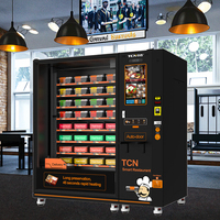 Máquina Expendedora de Alimentos Calientes TCN con Pantalla Táctil, 24 Horas, Gran Capacidad, para Venta de Snacks y Bebidas