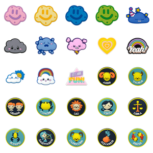 Breloques pour chaussures personnalisées écologiques HYB, motif nuages d'<span class=keywords><strong>horoscope</strong></span> rose doux et charmant, design 2D, 2-4 cm, livraison via DHL/FedEx - Product Image 2