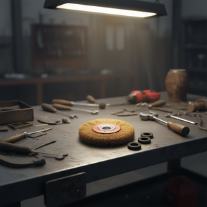 Brosse circulaire Ttake 125x25 mm en fil d'acier inoxydable, mandrin de 20 mm pour le polissage des métaux - Product Image 3