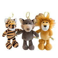 Porte-clés en peluche animaux de la jungle en gros : Tigre, Éléphant, Panda, Singe – Pendentifs Zoo pour les amateurs d'anime
