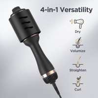 Brosse lissante électrique professionnelle à technologie ionique, 3 réglages de température, interchangeable, pour la maison et l'hôtel