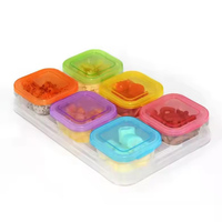 Boîte de rangement en plastique PP à injection, design classique, écologique, qualité alimentaire, lot de 6 pièces, pour la maison, le bureau, les pique-niques, fournisseur professionnel