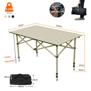 Mesa de camping plegable de Metal pesado portátil multifuncional, mesa de jardín con bolsa portátil adecuada para Camping Picnic Party - Product Image 3