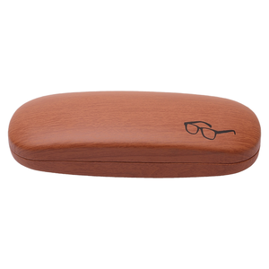Étui à lunettes en PU personnalisé, étui rigide portable pour lunettes de femmes et d'hommes, forme rectangulaire en bois - Product Image 4
