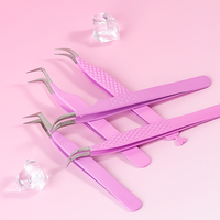 Pince à épiler de précision à pointe en fibre pour extensions de cils, cils volume intense, création de bouquets, isolation des cils, outils de maquillage professionnel