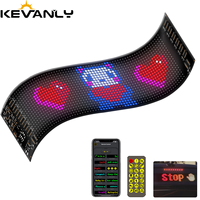Nouvel écran LED flexible en silicone pour voiture 16*32 16*64, application + télécommande, matrice LED programmable, écran défilant, haute luminosité
