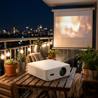 Projecteur portable J318 haute performance 1080p, luminosité supérieure 360 ANSI, LCD, Android 14, 1080p, modèle J318 (stock disponible)