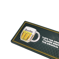 Tapis de bar en silicone personnalisé, logo sur mesure, antidérapant, résistant à la chaleur, protection de comptoir pour bar, café, restaurant, maison, cuisine