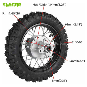 <span class=keywords><strong>Roue</strong></span> <span class=keywords><strong>arrière</strong></span> de moto tout-terrain 2,5*<span class=keywords><strong>10</strong></span> Pneu et jante pour moto tout-terrain 50cc 70cc 110cc SSR Coolster Motocross Pit Bike Système de <span class=keywords><strong>roue</strong></span> de <span class=keywords><strong>10</strong></span> pouces - Product Image 2