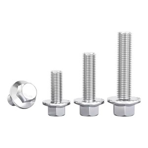 GB5787 304 Stainless Steel Hex Flange Bolts M5 M12 With Washers Automotive Construction Grade 10.9 12.9 - Product Image 1