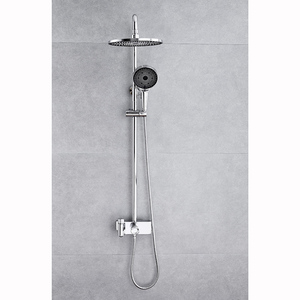 Hm-Juego de ducha de lujo, mezclador de ducha redondo cromado, frío y caliente, fácil de instalar - Product Image 6