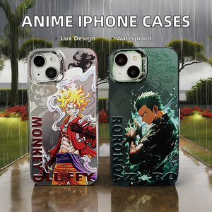 Anime Cartoon lusso antiurto placcato custodie per telefono per <span class=keywords><strong>iPhone</strong></span> 16 15 14 <span class=keywords><strong>11</strong></span> <span class=keywords><strong>Pro</strong></span> Max PC cover per cellulare - Product Image 2