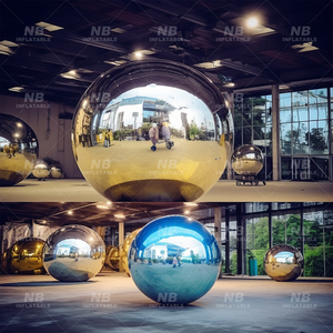 Advertising Inflatable Hanging <b>Mirror</b> <b>Ball</b> Sphere for Decoration Sealed Gold Sliver Customized Advertising Inflatable Hanging In - Product Image 4