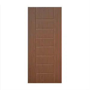Kulit pintu Panel kayu MDF mentah alami menghadap kulit pintu Interior