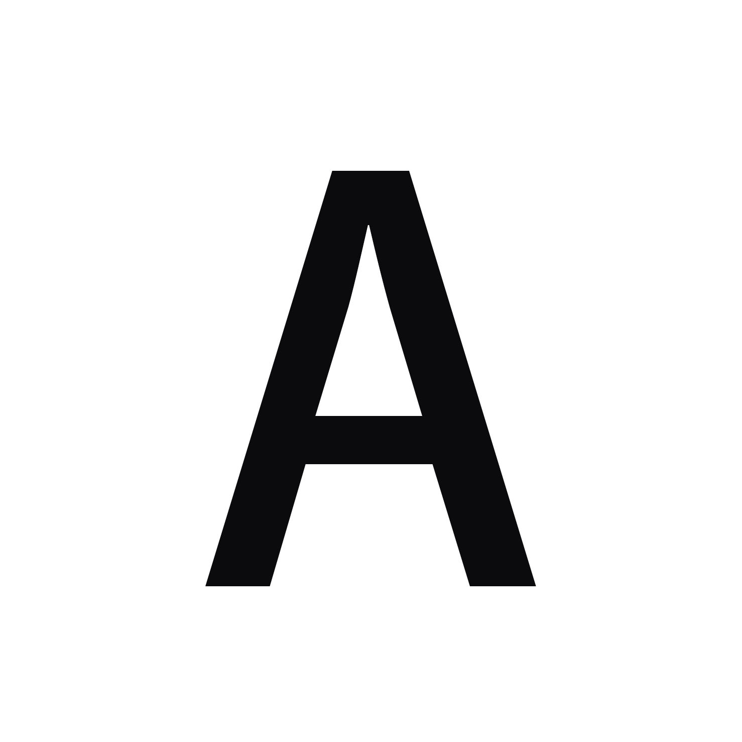 Style 1 letter A