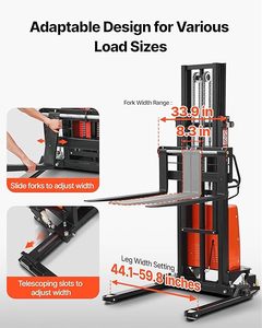 High Quality Electric Walkie Stacker 1500kg 1.5ton Battery Forklift Electric <b>Pallet</b> Stacker 3m Lift Height - Product Image 5