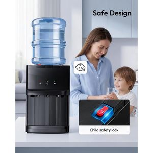 Euhomy <b>Top</b> <b>Load</b> Water Dispenser 3 Or 5 Gallon Bottles Countertop Cooler Hot Cold Water Black - Product Image 6