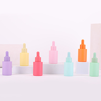 Flacon en verre rose pour huile essentielle cosmétique, sérum, gouttes pour les yeux, avec couvercle en verre et impression sérigraphique, 20 ml, 30 ml, 60 ml, 80 ml, 100 ml