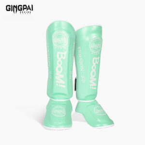 Für hochwertige wasserdichte PU-Leder Professional Protection Shin Guards Elastischer Knöchel schutz MMA Muay <span class=keywords><strong>Thai</strong></span> Training - Product Image 3