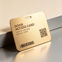 Tarjeta RFID/NFC Personalizada ODM de Acero Inoxidable Plateado/Dorado con Chip 216 para Control de Acceso a Membresías/Negocios