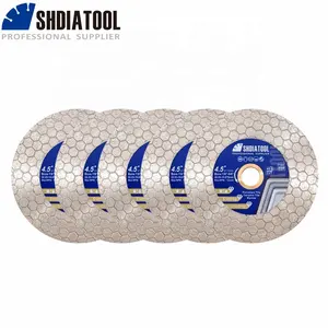 SHDIATOOL Diamond Hexagonal Double Sided Saw Blade Cutting Disc Cutting Wheel Grinding Disc for Ceramic Tile Marble Granite