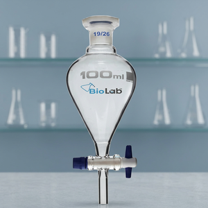 Entonnoirs de séparation en verre borosilicaté en forme de Squibb avec bouchon en PE, entonnoir conique de laboratoire pour usage en laboratoire - Product Image 4
