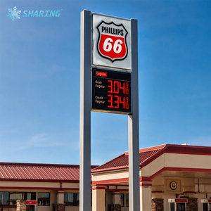 Panneau d'affichage LED personnalisé pour station-service extérieure, indicateur de <span class=keywords><strong>prix</strong></span> du carburant, panneau directionnel pour station-service - Product Image 4