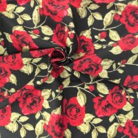 Tissu 100 % coton pour mariage, imprimé numérique floral élégant pour vêtements de mariée, décoration intérieure, projets de couture DIY et artisanat